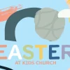 Easter Kids - HD Title Slide Welcome a colorful Easter celebration at your Kids Church with this playful and abstract template, boasting bold shapes and a fresh, engaging design for your church media needs.
