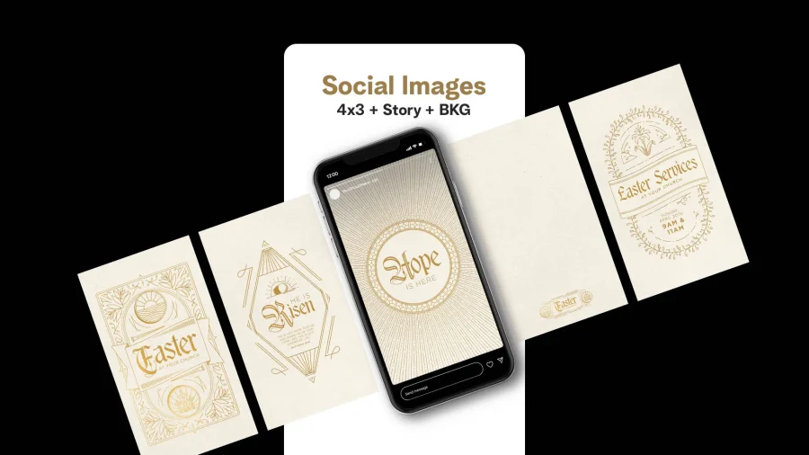 Monoline Easter - SocIal Images Monoline Easter Collection - Image 4