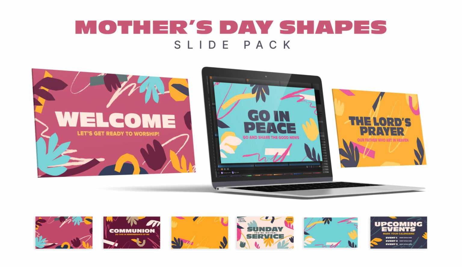 Mothers Day Shapes Slide Pack - Remix Church Media