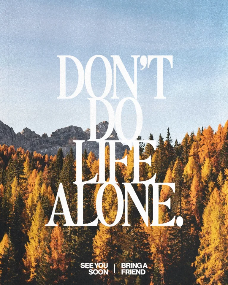 "Encouraging community and connection with nature, reminding us to share life's journey together in faith."