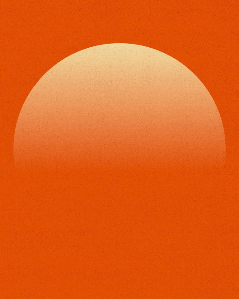 Warm gradient of orange with a soft, glowing sun, symbolizing hope, renewal, and the light of faith.