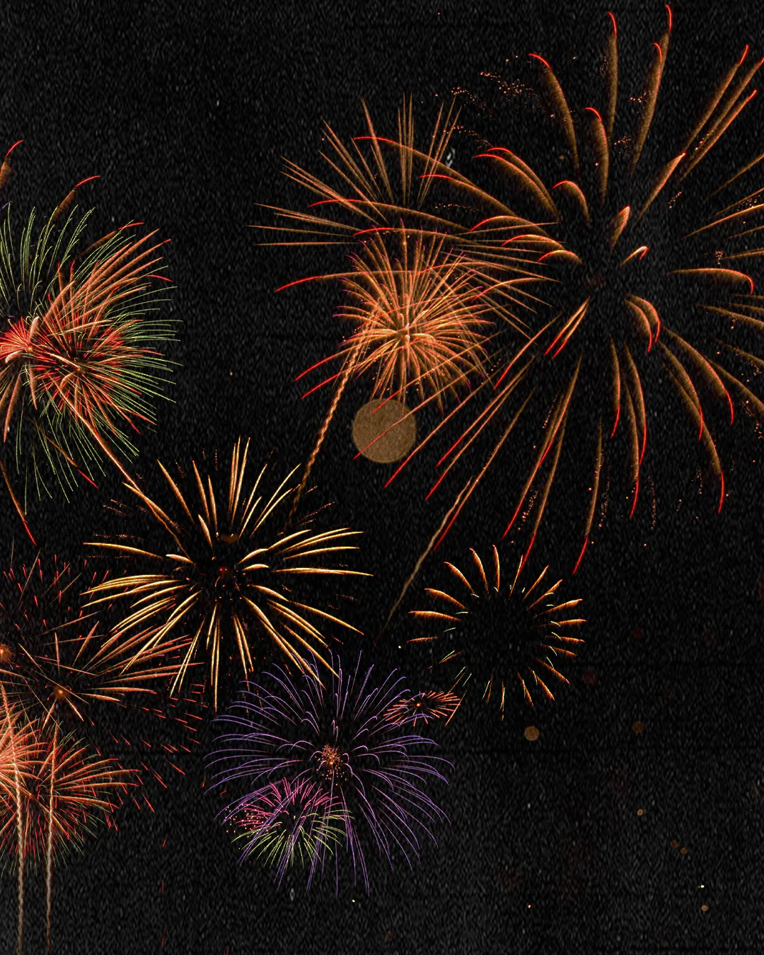 Colorful fireworks illuminate the night sky, symbolizing celebration and joy in faith and community gatherings.