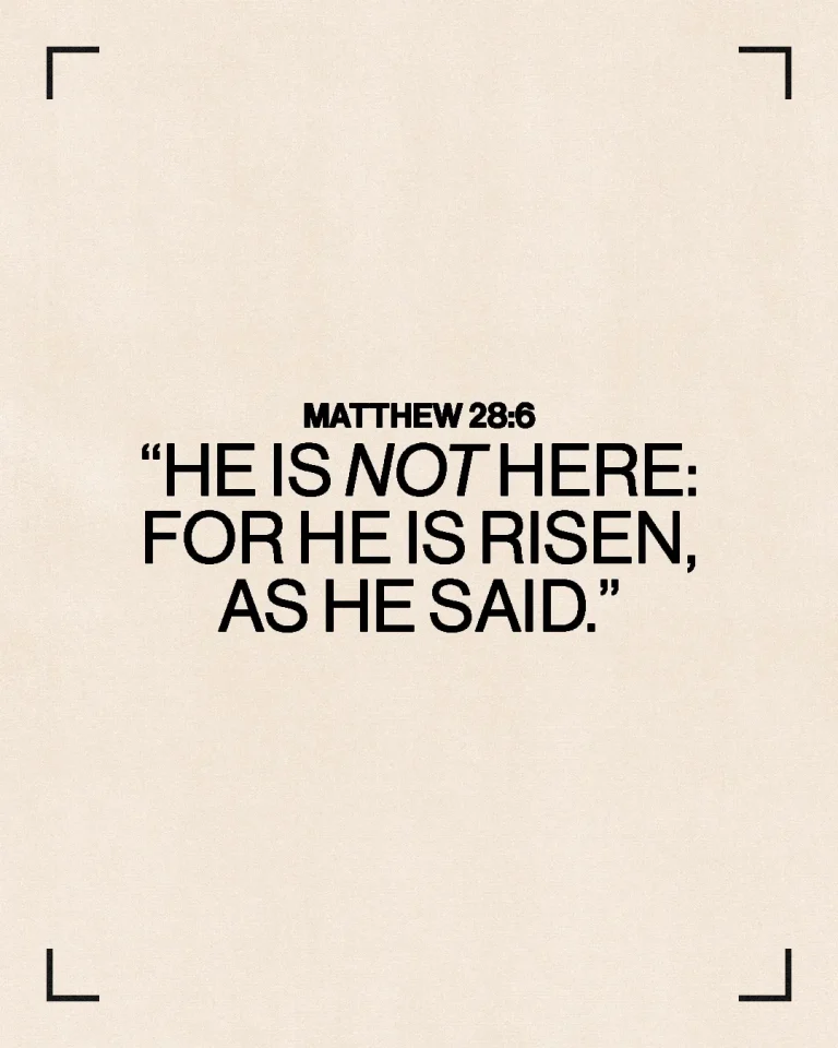 "Matthew 28:6: 'He is not here: for He is risen, as He said.' Celebrating resurrection and faith in Christ."