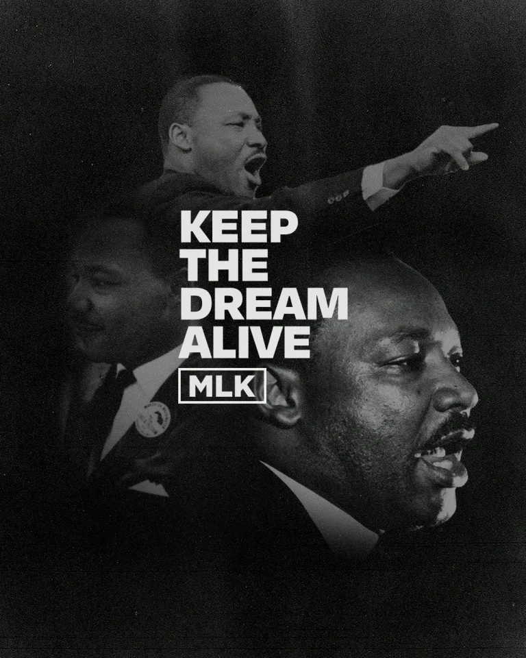"Martin Luther King Jr. inspiring hope and unity, emphasizing faith and the call to justice in community."