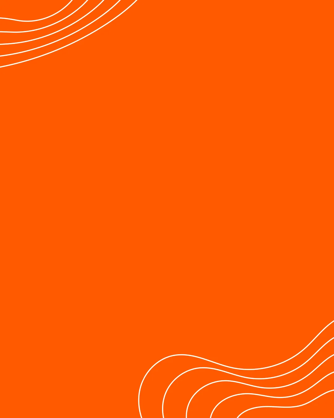 Vibrant orange background with flowing white lines, symbolizing warmth, community, and the spirit of worship.