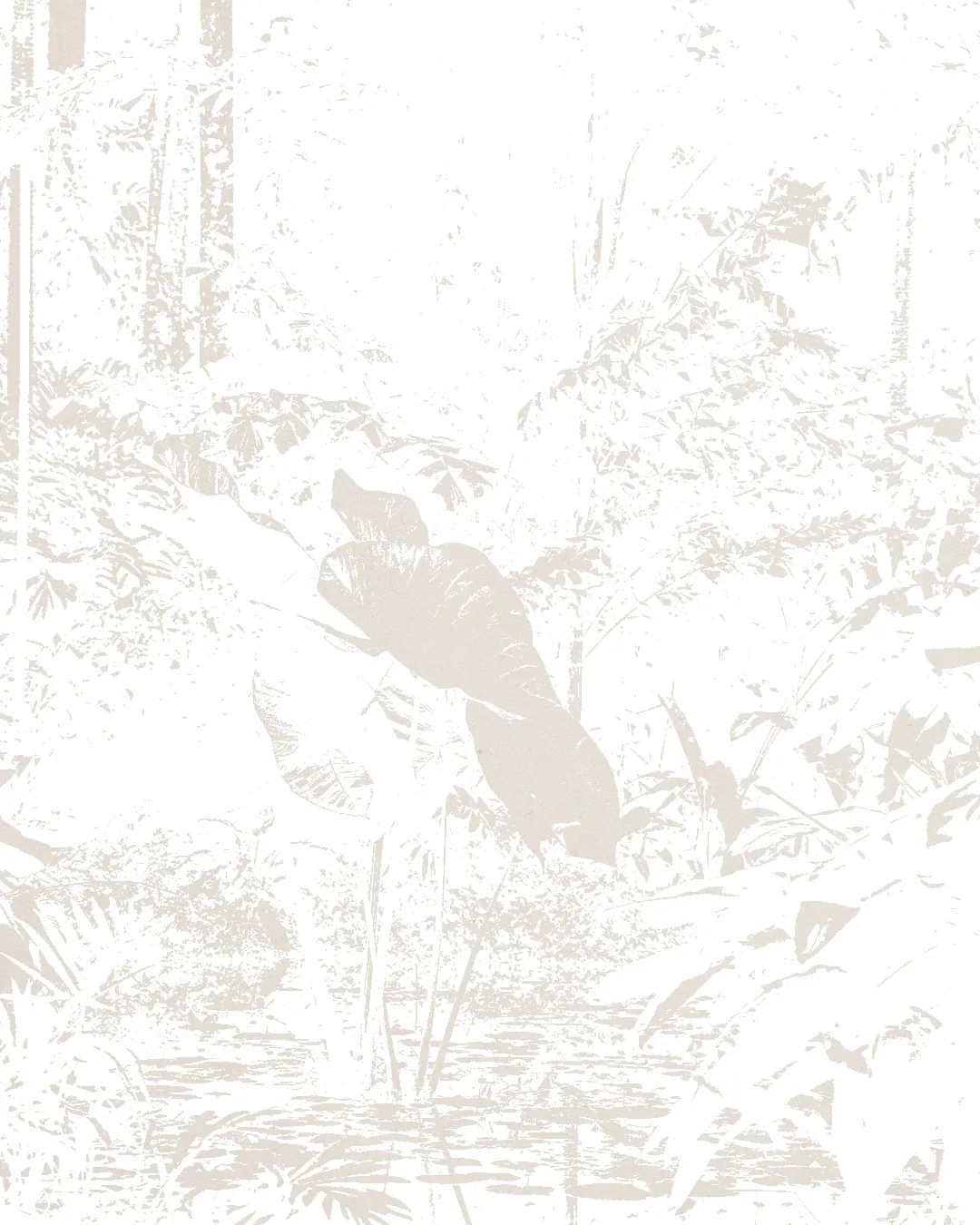 Lush foliage and serene waters evoke a peaceful, spiritual connection with nature and faith.