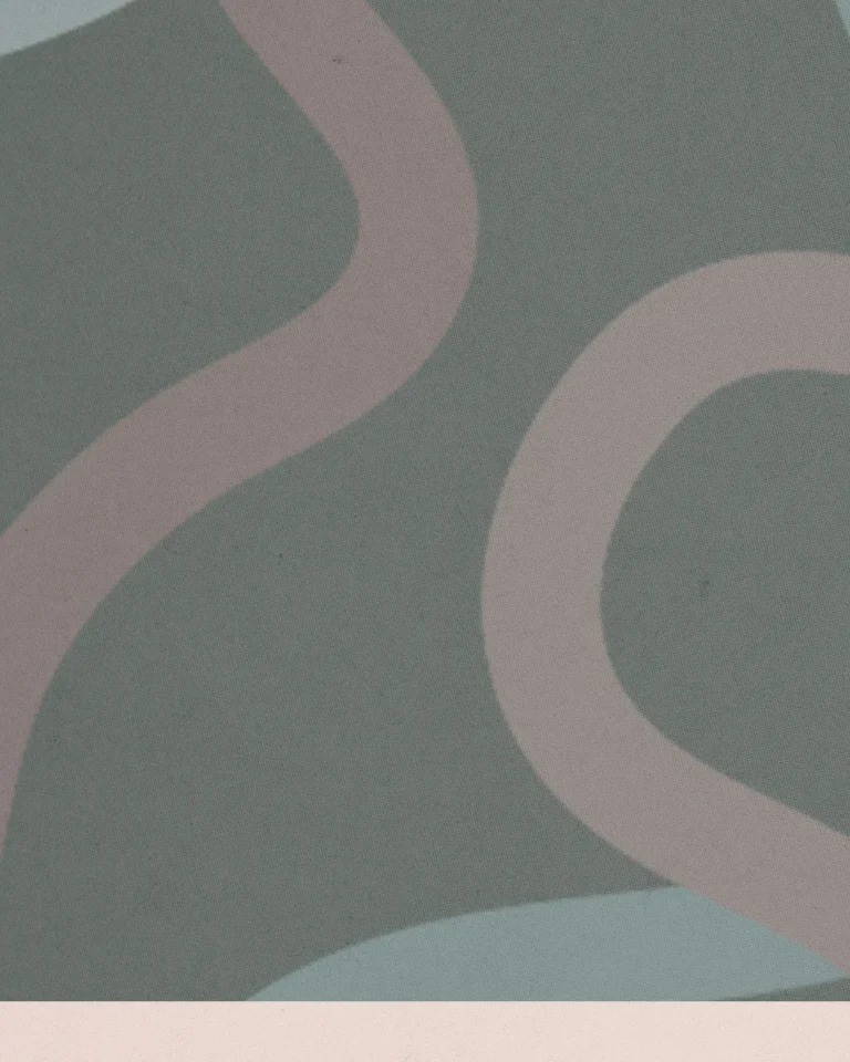 Abstract design with flowing lines in muted colors, symbolizing unity and the journey of faith within the church community.