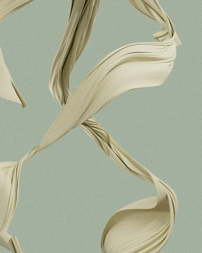 Flowing fabric in soft tones symbolizes worship and spiritual connection, reflecting grace and community in faith.