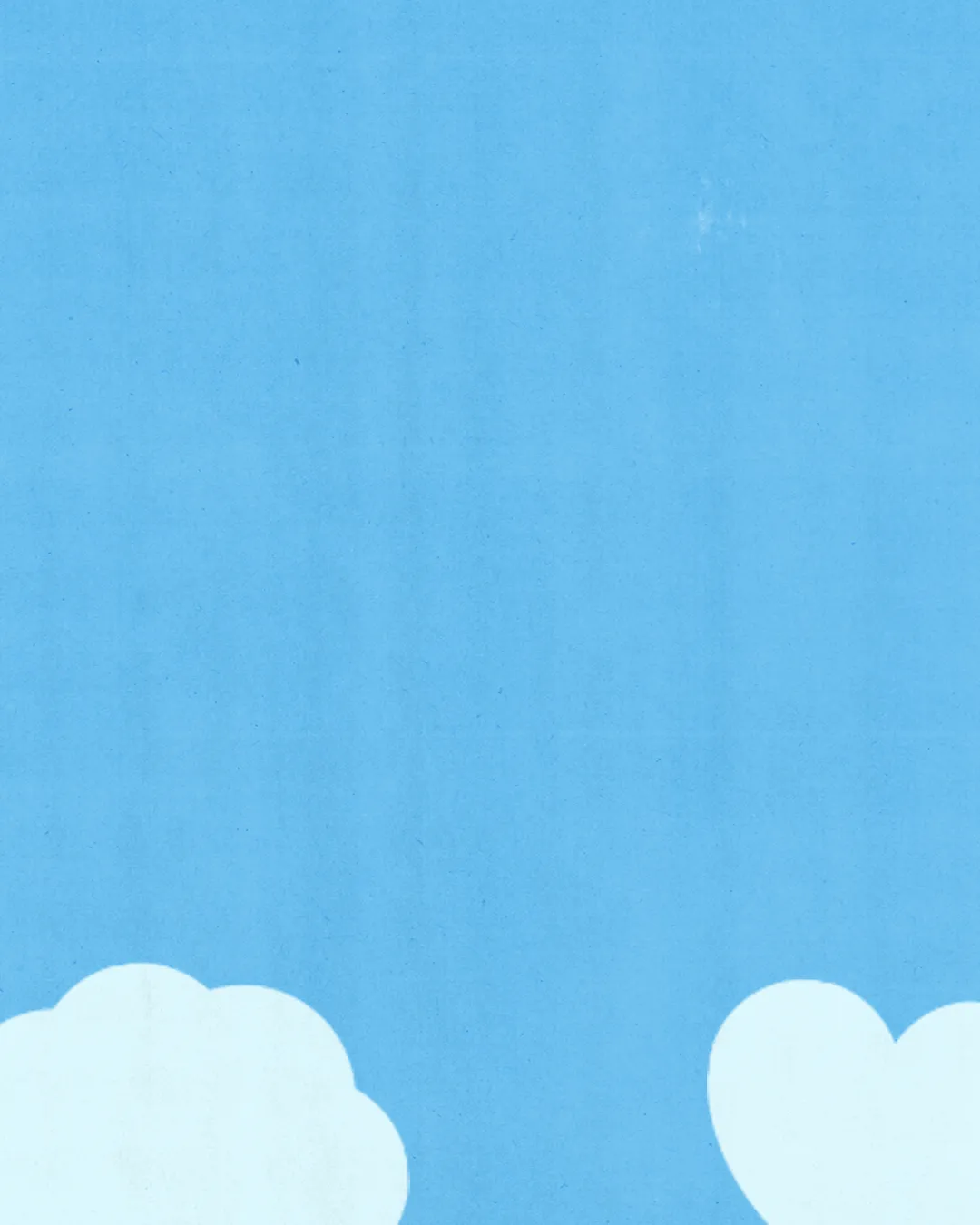Bright blue sky with fluffy white clouds, symbolizing hope and divine presence, perfect for themes of faith and community.