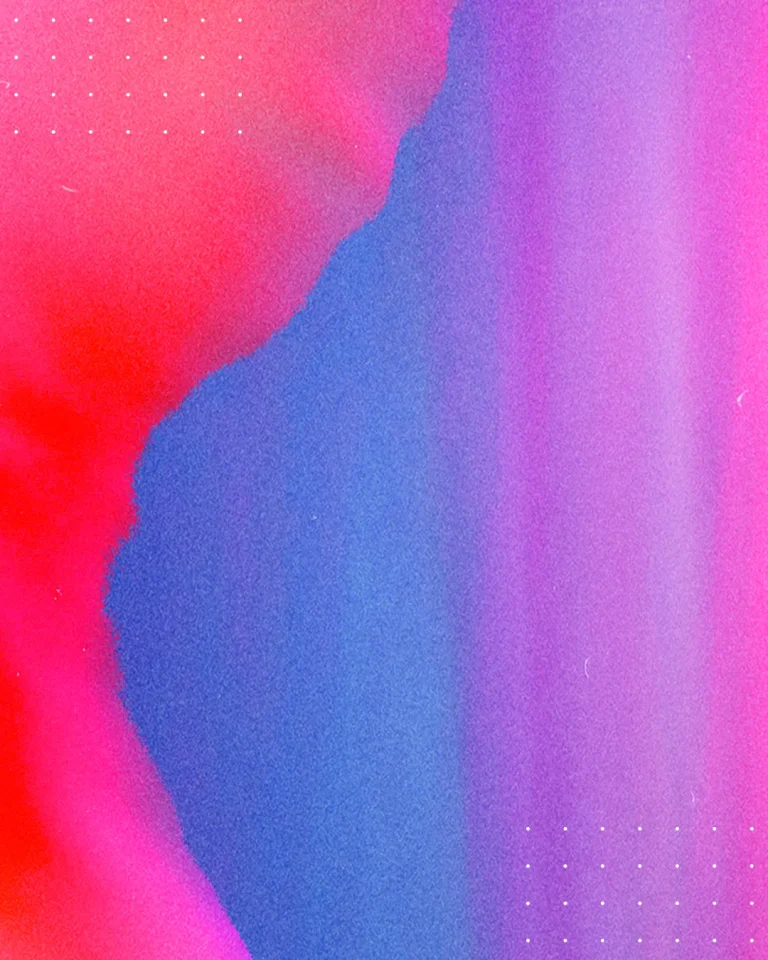 Vibrant gradient of red, pink, and blue hues, symbolizing spiritual renewal and community in worship.