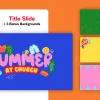 Summer at Church - 1 Streamline your summer church media creation with our comprehensive "Summer at Church" collection. This robust package includes eye-catching templates, a versatile design toolkit, and bonus graphics, providing everything you need to effectively promote your church's summer events, activities, and services.